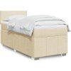 Box spring postel s matrací 90x200 cm textil [3286944] (Barva Světle šedá)