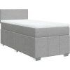 Box spring postel s matrací 90x200 cm textil [3286944] (Barva Světle šedá)