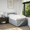 Box spring postel s matrací 90x200 cm textil [3286944] (Barva Světle šedá)
