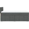 Box spring postel s matrací 90x200 cm textil [3286952] (Barva Tmavě šedá)