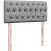 Box spring postel s matrací 90x200 cm textil [3286959] (Barva Tmavě šedá)