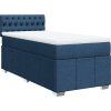 Box spring postel s matrací 90x200 cm textil [3286959] (Barva Tmavě šedá)