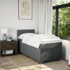 Box spring postel s matrací 90x200 cm textil [3286959] (Barva Tmavě šedá)