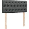 Box spring postel s matrací 90x200 cm textil [3286959] (Barva Tmavě šedá)