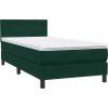 Box spring postel s matrací a LED 90x210 cm samet [3316676] (Barva Růžová)