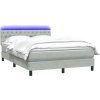 Box spring postel s matrací a LED 160x210 cm samet [3317177] (Barva Černá)