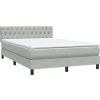 Box spring postel s matrací a LED 160x210 cm samet [3317177] (Barva Černá)