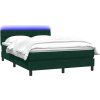 Box spring postel s matrací a LED 160x210 cm samet [3317177] (Barva Černá)