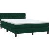 Box spring postel s matrací a LED 160x210 cm samet [3317177] (Barva Černá)
