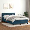 Box spring postel s matrací a LED 160x210 cm samet [3317177] (Barva Černá)
