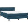 Box spring postel s matrací a LED 160x210 cm samet [3317177] (Barva Černá)