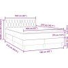Box spring postel s matrací a LED 160x210 cm samet [3317177] (Barva Černá)