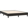 Box spring postel s matrací a LED 160x210 cm samet [3317177] (Barva Černá)