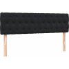 Box spring postel s matrací a LED 160x210 cm samet [3317177] (Barva Černá)