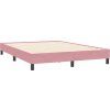 Box spring postel s matrací a LED 160x210 cm samet [3317177] (Barva Černá)