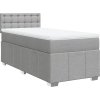 Box spring postel s matrací 90x200 cm textil [3286965] (Barva Světle šedá)