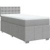 Box spring postel s matrací 90x200 cm textil [3286965] (Barva Světle šedá)