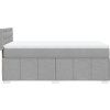 Box spring postel s matrací 90x200 cm textil [3286965] (Barva Světle šedá)