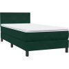 Box spring postel s matrací a LED 80x210 cm samet [3316669] (Barva Tmavě moddrá)