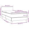 Box spring postel s matrací a LED 80x210 cm samet [3316669] (Barva Tmavě moddrá)