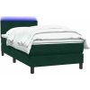 Box spring postel s matrací a LED 80x210 cm samet [3316669] (Barva Tmavě moddrá)