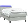 Box spring postel s matrací a LED 80x210 cm samet [3316669] (Barva Tmavě moddrá)