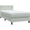 Box spring postel s matrací a LED 80x210 cm samet [3316669] (Barva Tmavě moddrá)