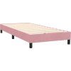 Box spring postel s matrací a LED 90x220 cm samet [3316719] (Barva Světle šedá)