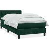Box spring postel s matrací 90x220 cm samet [3318394] (Barva Tmavě šedá)