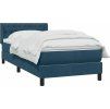 Box spring postel s matrací 90x220 cm samet [3318394] (Barva Tmavě šedá)