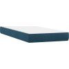 Box spring postel s matrací 90x220 cm samet [3318394] (Barva Tmavě šedá)