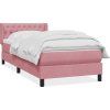 Box spring postel s matrací 90x220 cm samet [3318394] (Barva Tmavě šedá)