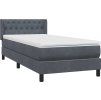 Box spring postel s matrací 90x220 cm samet [3318394] (Barva Tmavě šedá)