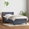 Box spring postel s matrací 90x220 cm samet [3318394] (Barva Tmavě šedá)