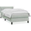 Box spring postel s matrací 90x220 cm samet [3318394] (Barva Tmavě šedá)