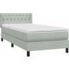 Box spring postel s matrací 90x220 cm samet [3318394] (Barva Tmavě šedá)