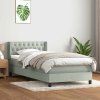 Box spring postel s matrací 90x220 cm samet [3318394] (Barva Tmavě šedá)