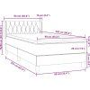 Box spring postel s matrací 90x220 cm samet [3318394] (Barva Tmavě šedá)