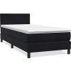 Box spring postel s matrací a LED 80x210 cm samet [3317050] (Barva Tmavě šedá)