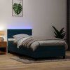Box spring postel s matrací a LED 80x210 cm samet [3317050] (Barva Tmavě šedá)