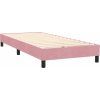 Box spring postel s matrací a LED 80x210 cm samet [3317050] (Barva Tmavě šedá)