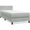 Box spring postel s matrací a LED 80x210 cm samet [3317050] (Barva Tmavě šedá)