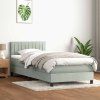 Box spring postel s matrací a LED 80x210 cm samet [3317050] (Barva Tmavě šedá)