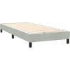Box spring postel s matrací a LED 80x210 cm samet [3317050] (Barva Tmavě šedá)