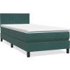 Box spring postel s matrací a LED 80x210 cm samet [3317050] (Barva Tmavě šedá)