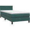 Box spring postel s matrací a LED 80x210 cm samet [3317050] (Barva Tmavě šedá)