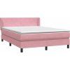 Box spring postel s matrací 140x220 cm samet [3317989] (Barva Tmavě moddrá)