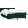 Box spring postel s matrací 140x220 cm samet [3317989] (Barva Tmavě moddrá)