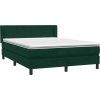 Box spring postel s matrací 140x220 cm samet [3317989] (Barva Tmavě moddrá)