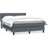 Box spring postel s matrací 140x220 cm samet [3317989] (Barva Tmavě moddrá)